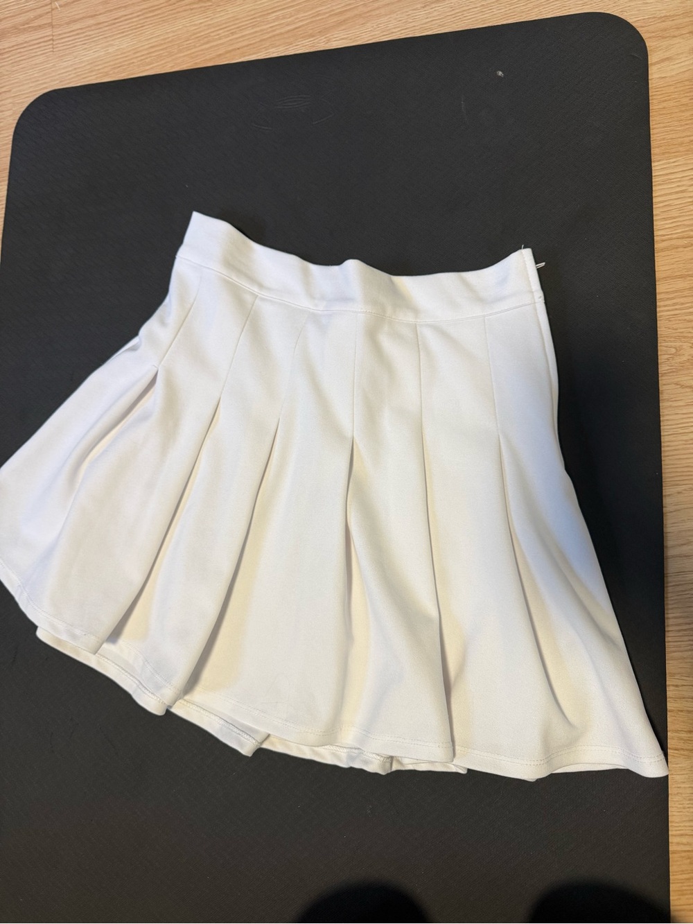 miami White Pleated Circle Skirt